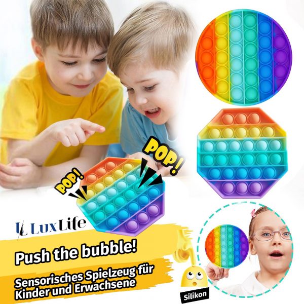 LuxLife Pop It Fidget Toy (Kreis,Viereck, Achteck)