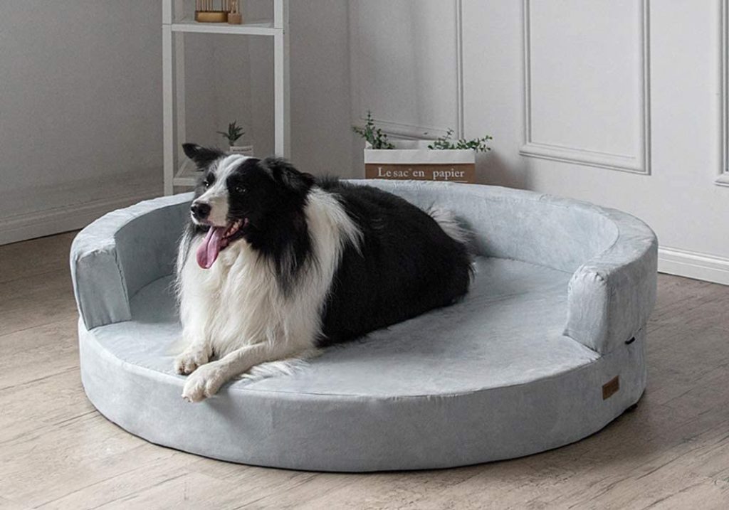 KOPEKS Deluxe Orthopädisches Hundebett, Memory-Schaum, rund