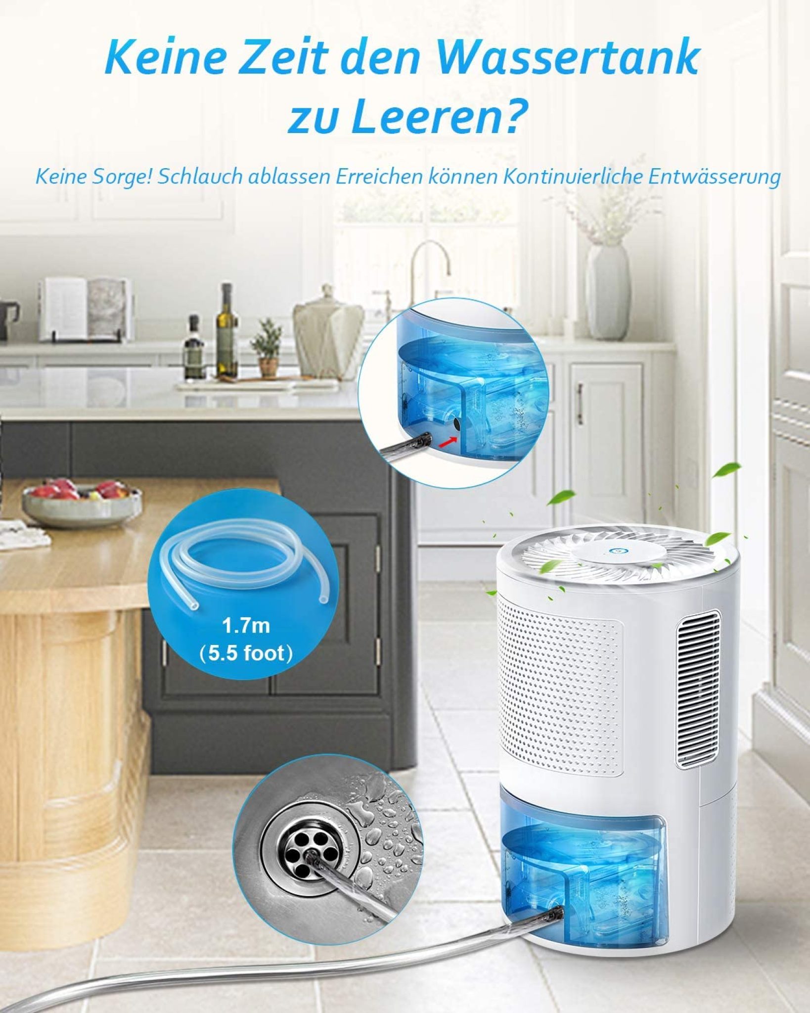 AEOCKY Max 25L Luftentfeuchter - Smart Entfeuchter Für Bis Zu 50m² Räume