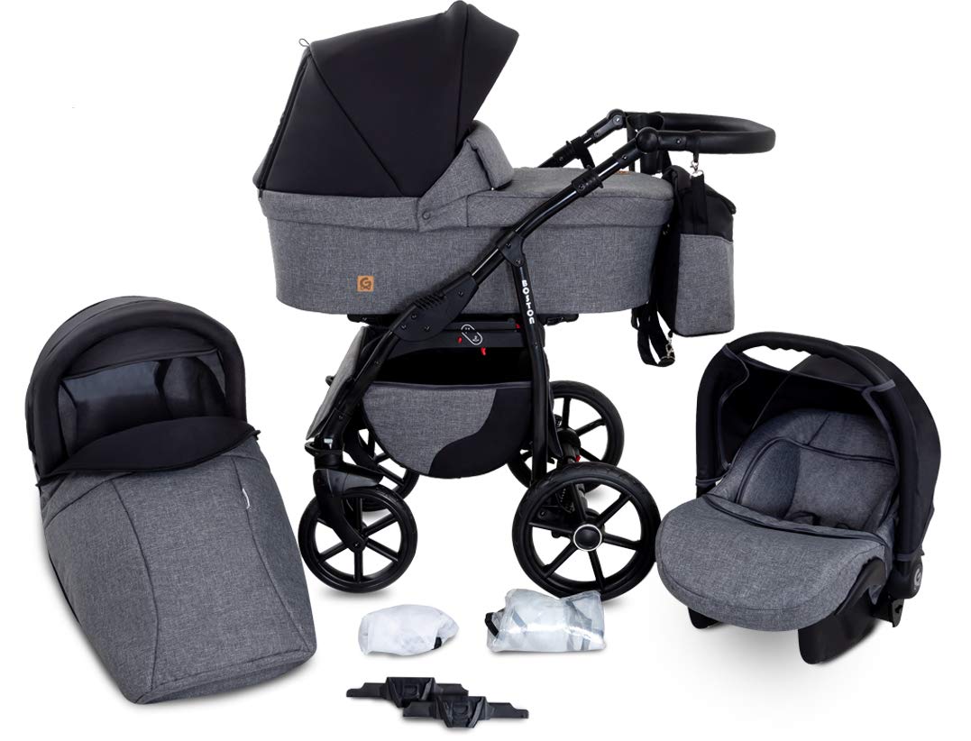 GaGaDumi Boston Kinderwagen 3 in 1 Komplettset