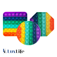 LuxLife Pop It Fidget Toy (Kreis, Viereck, Achteck)